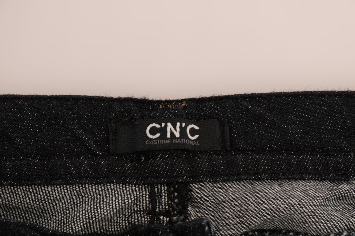 Costume National Blue Cotton Stretch Slim Fit Jeans Costume National