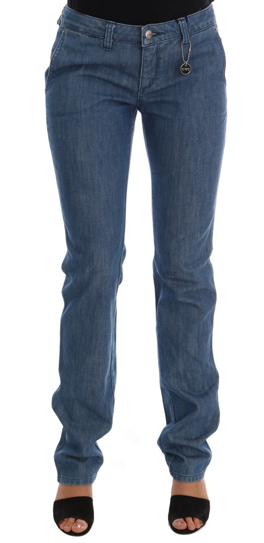 Costume National Blue Wash Cotton Slim Denim Jeans Costume National