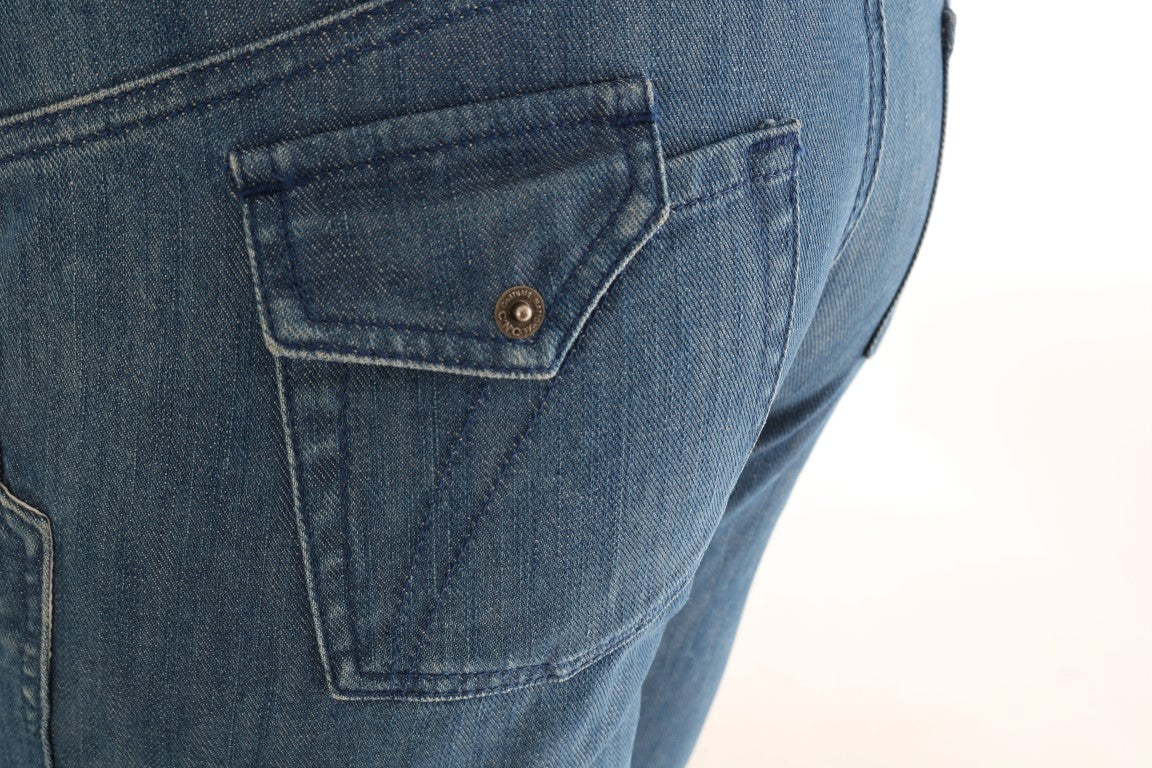 Costume National Blue Wash Cotton Slim Denim Jeans Costume National