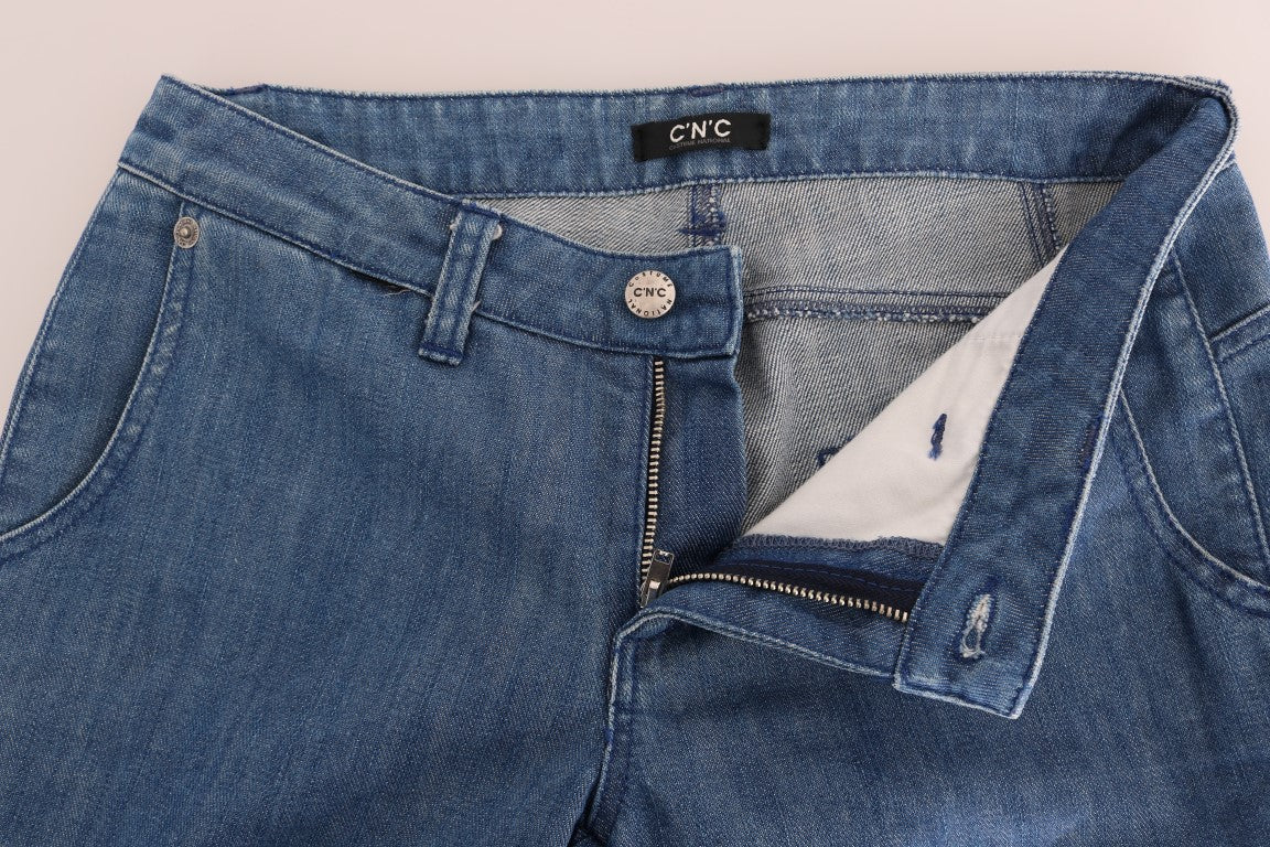 Costume National Blue Wash Cotton Slim Denim Jeans Costume National