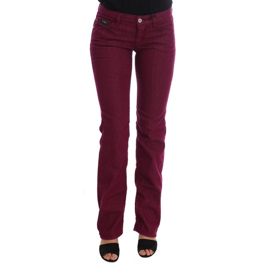 Costume National Red Wash Cotton Stretch Denim Jeans Costume National