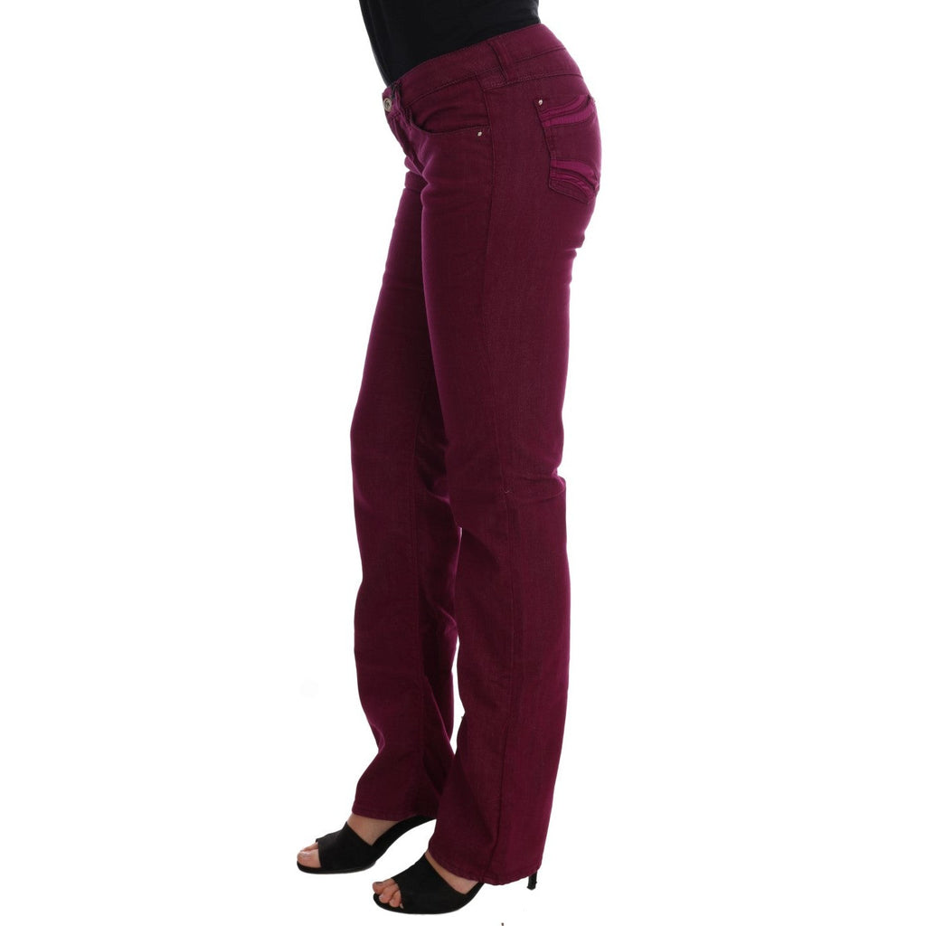 Costume National Red Wash Cotton Stretch Denim Jeans