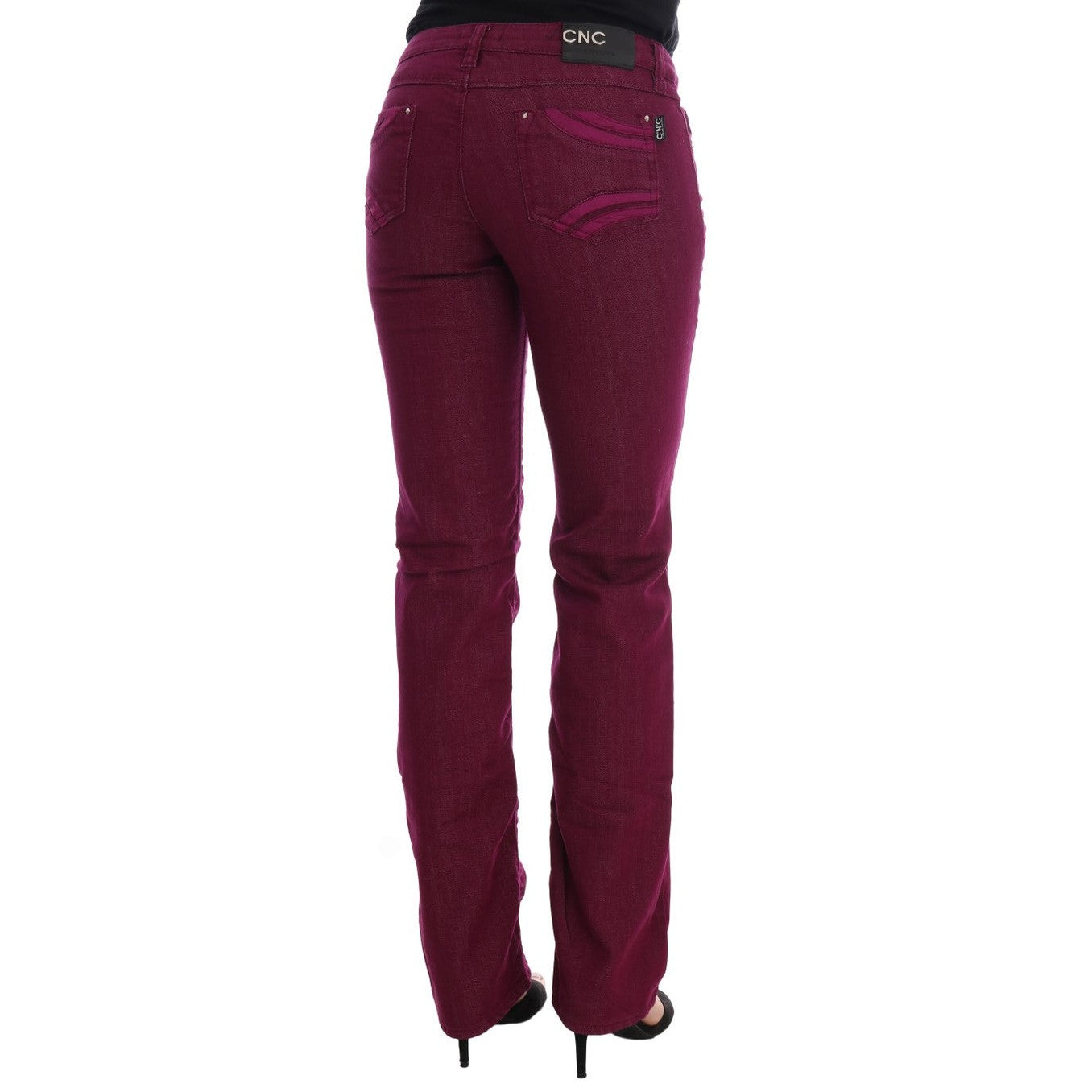 Costume National Red Wash Cotton Stretch Denim Jeans Costume National