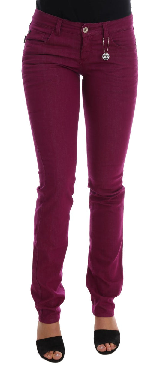 Costume National Purple Cotton Stretch Slim Denim Jeans Costume National