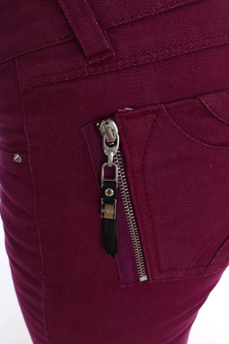 Costume National Purple Cotton Stretch Slim Denim Jeans Costume National