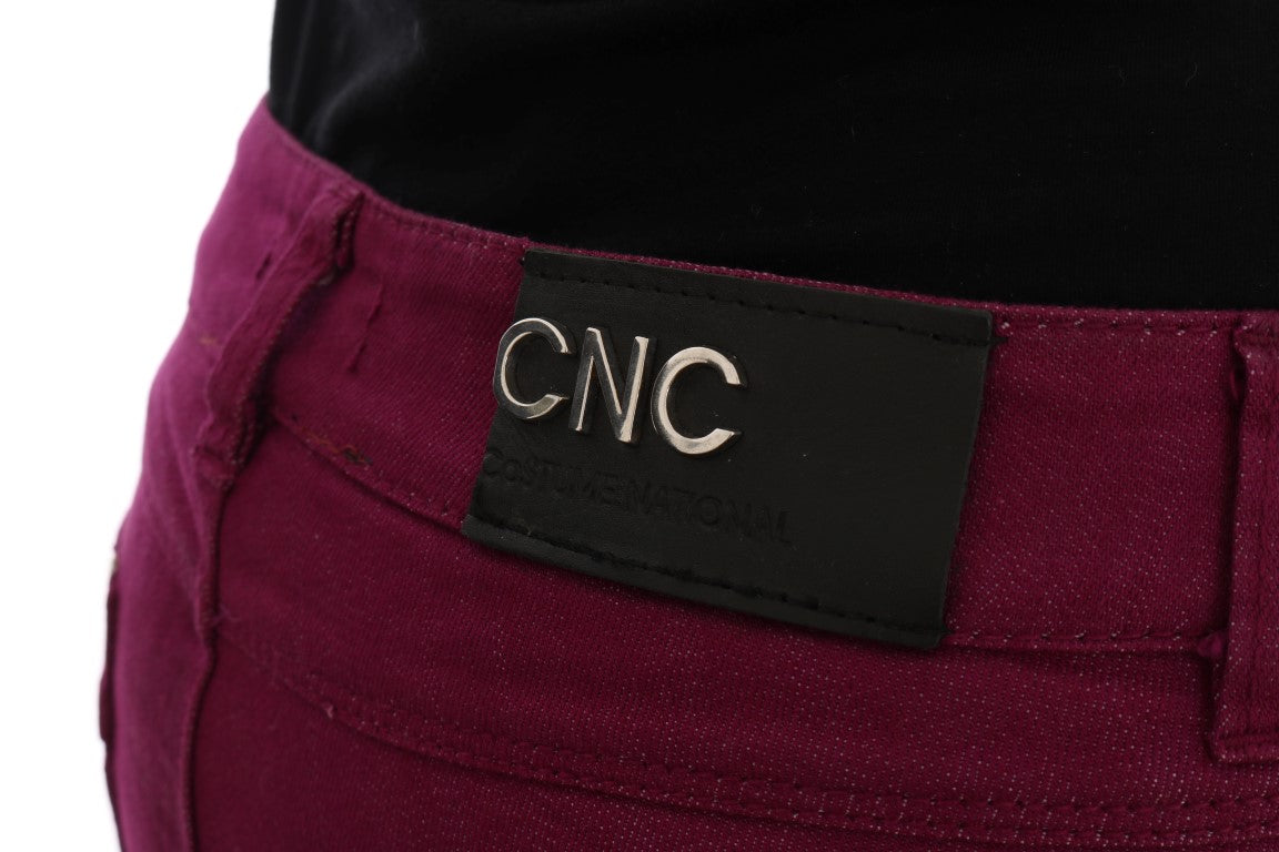 Costume National Purple Cotton Stretch Slim Denim Jeans Costume National
