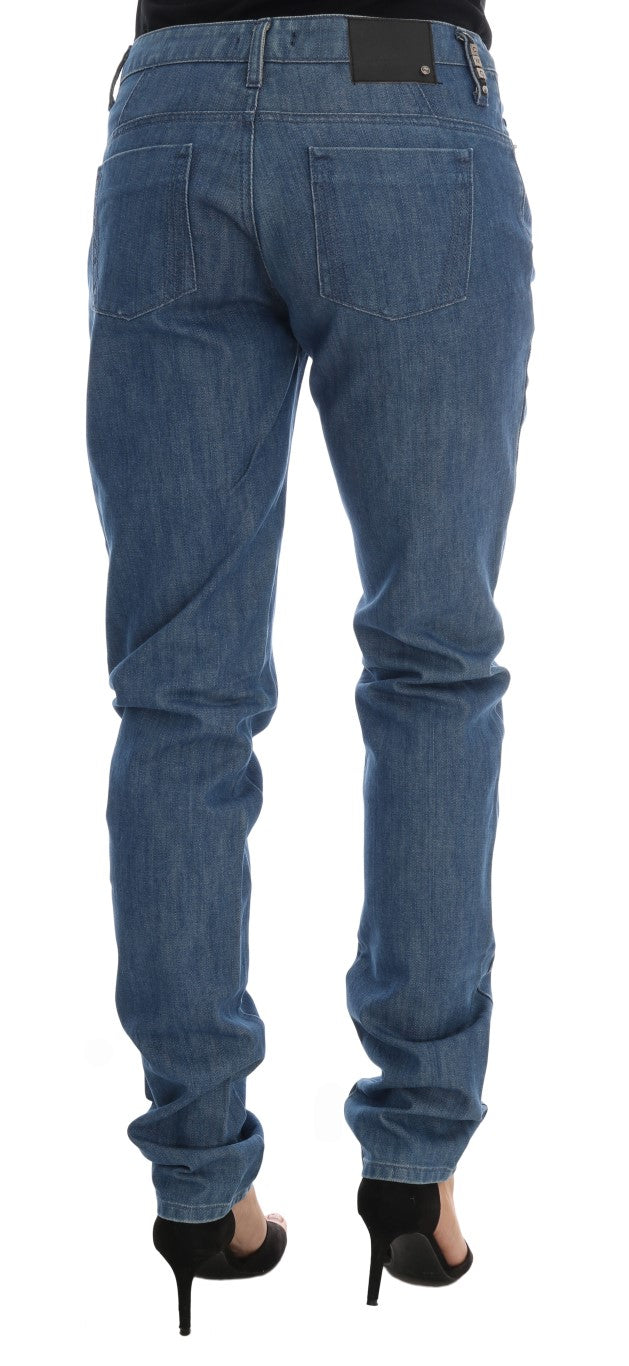 Costume National Blue Wash Cotton Boyfriend Fit Jeans Costume National