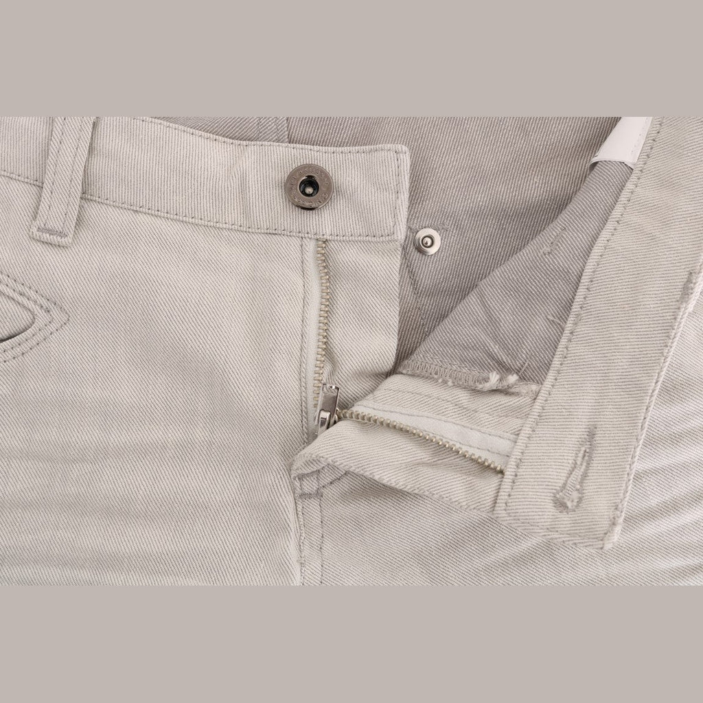 Costume National White Cotton Stretch Slim Jeans