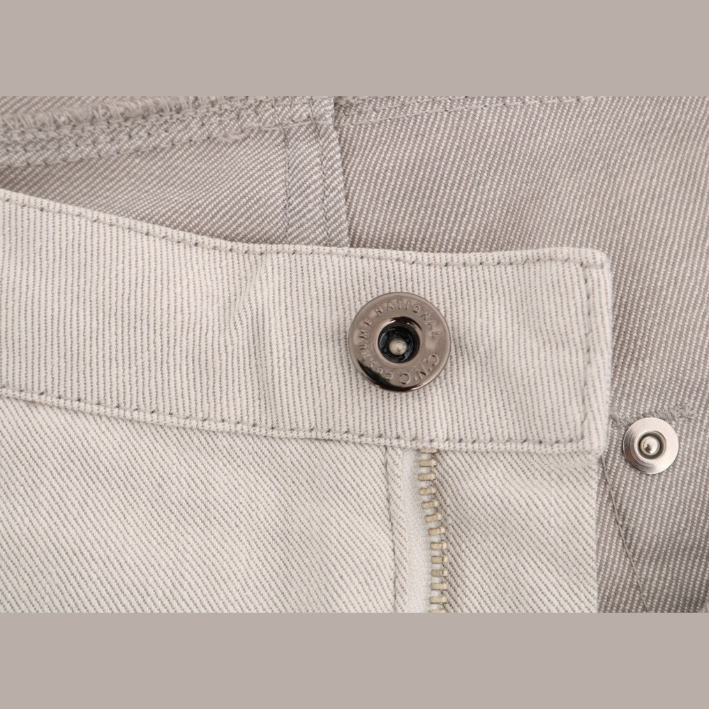 Costume National White Cotton Stretch Slim Jeans