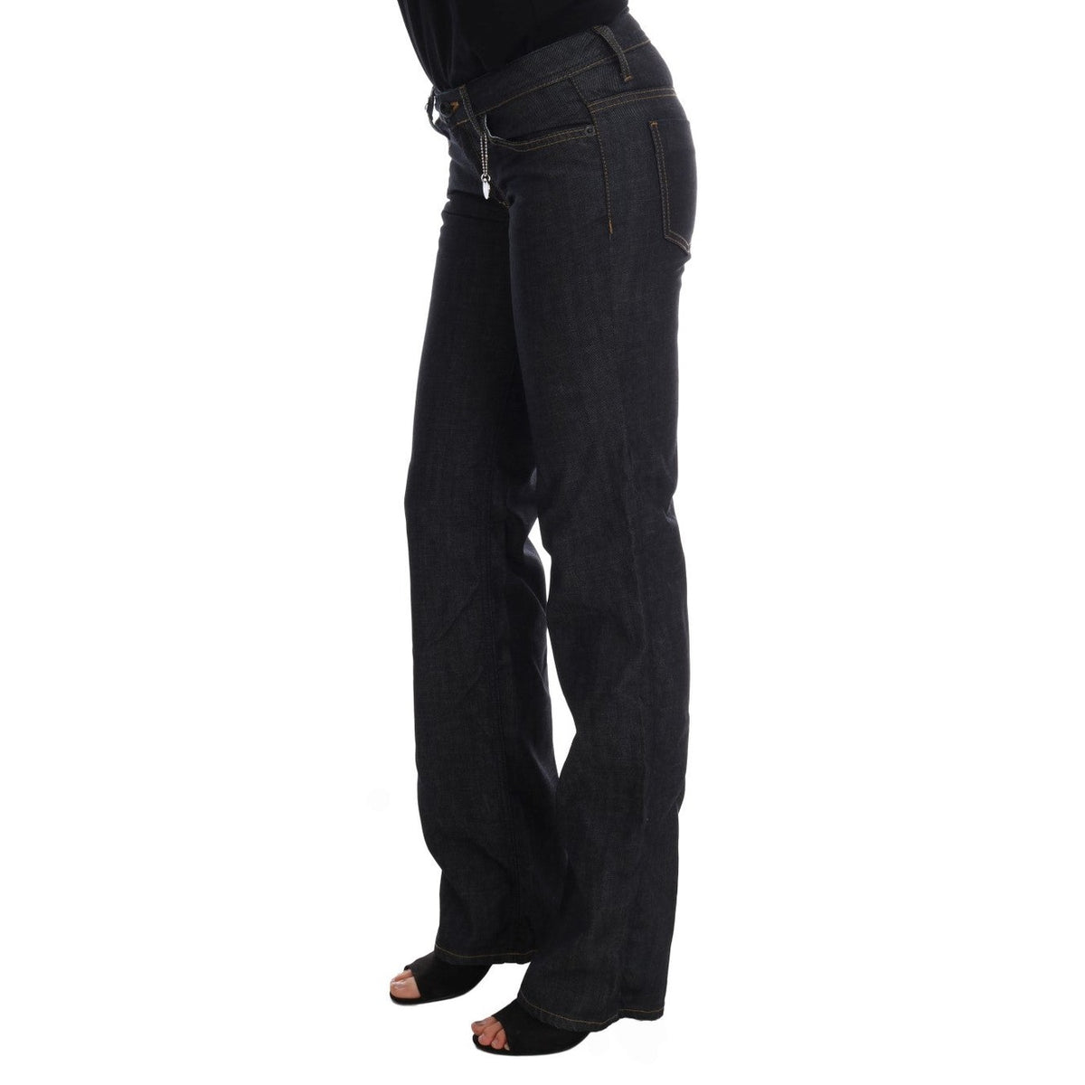 Dark blue Cotton Classic Fit jeans by Costume National, featuring a traditional five-pocket design and belt loops.