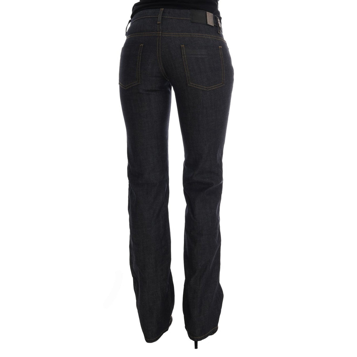 Dark blue Cotton classic fit jeans by Costume National, showing front view with pockets and belt loops.
