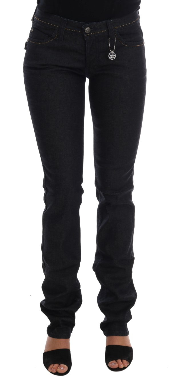 Costume National Blue Cotton Stretch Slim Fit Jeans Costume National