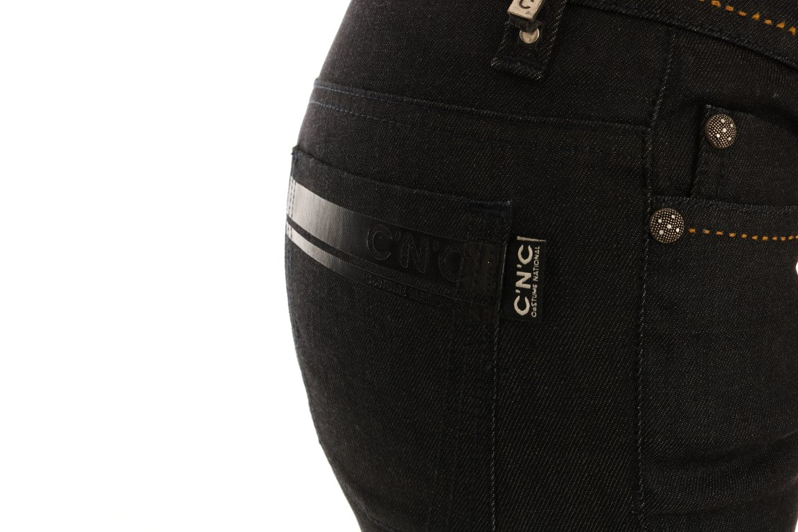 Costume National Blue Cotton Stretch Slim Fit Jeans Costume National