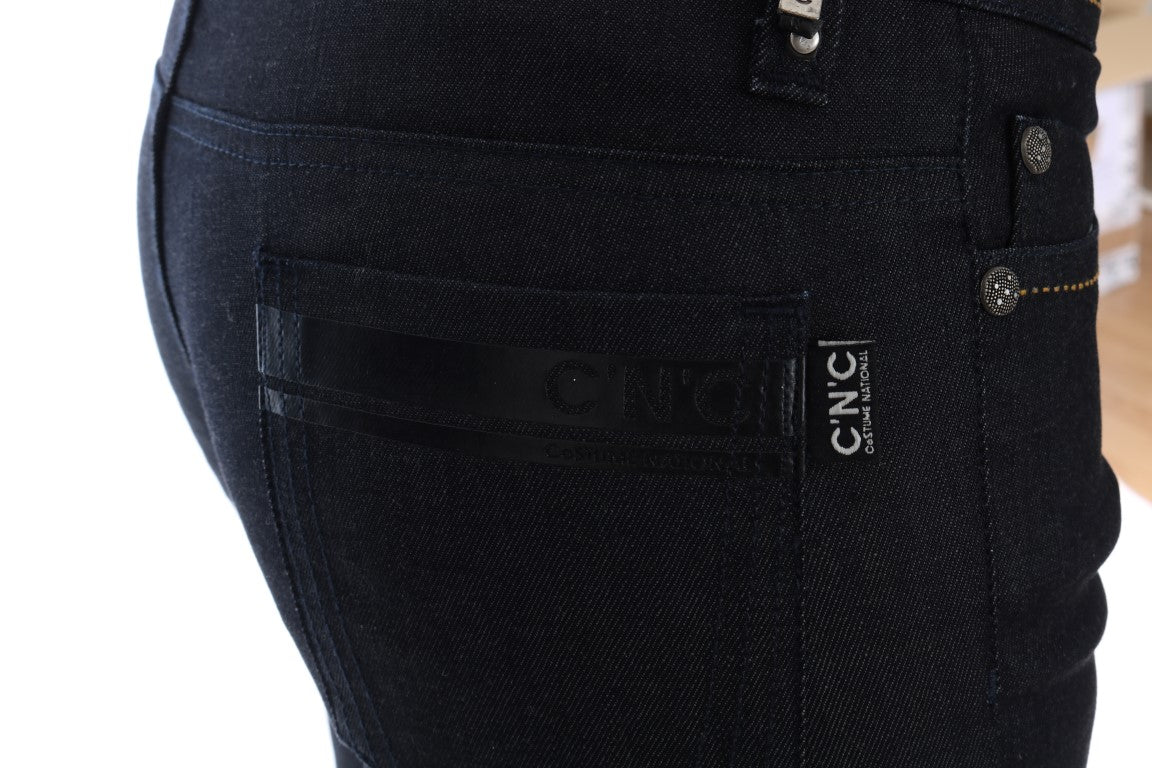 Costume National Blue Cotton Stretch Slim Fit Jeans Costume National