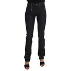 Costume National Blue Cotton Stretch Slim Fit Jeans