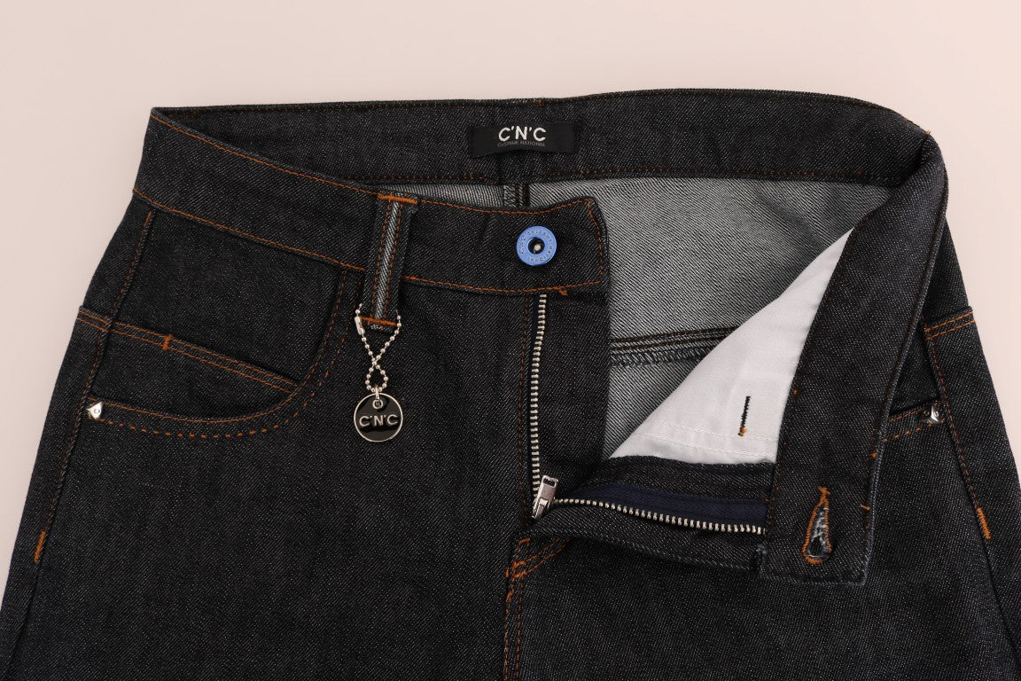 Costume National Blue Cotton Stretch Slim Fit Jeans Costume National
