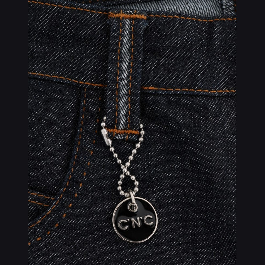 Costume National Blue Cotton Stretch Slim Fit Jeans