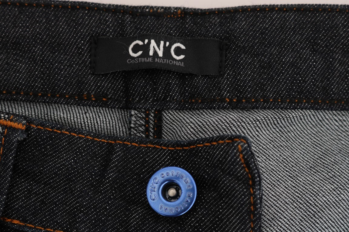 Costume National Blue Cotton Stretch Slim Fit Jeans Costume National