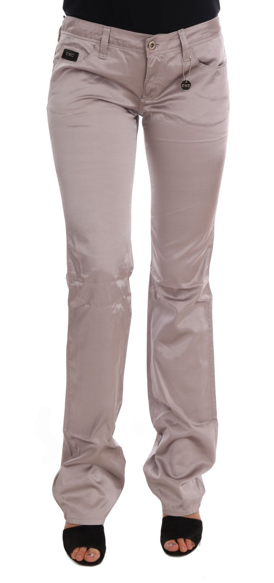Costume National Beige Cotton Slim Fit Jeans Costume National