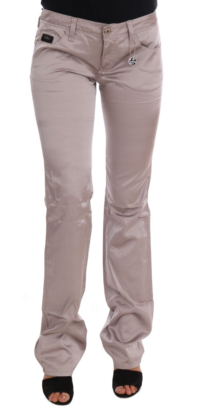 Costume National Beige Cotton Slim Fit Jeans Costume National