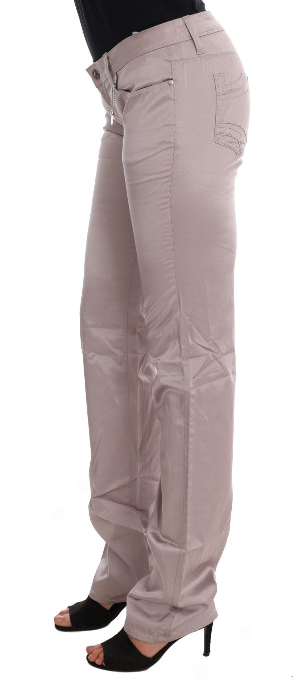Costume National Beige Cotton Slim Fit Jeans Costume National