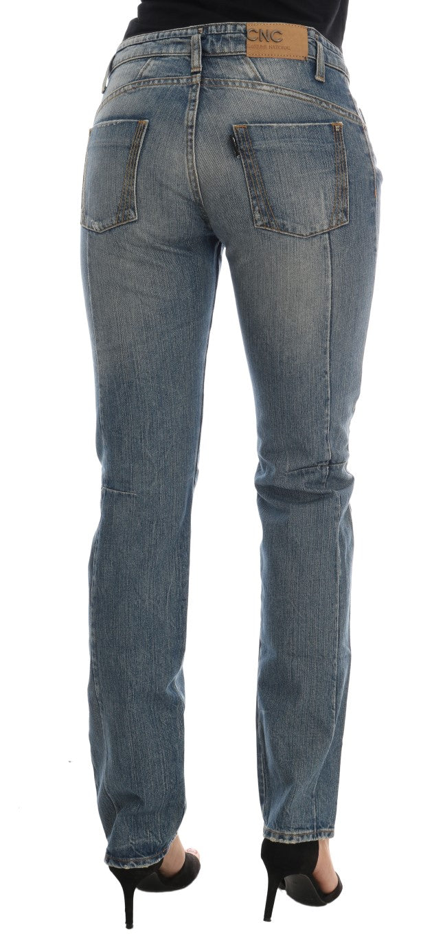 Costume National Blue Cotton Stretch Denim Jeans Costume National