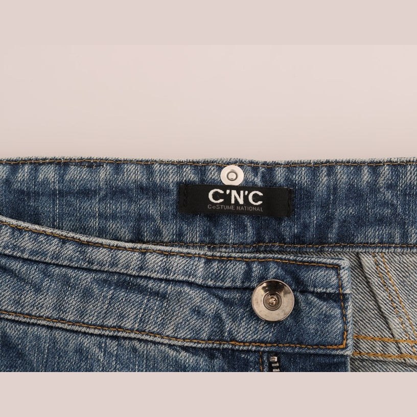 Costume National Blue Cotton Stretch Denim Jeans