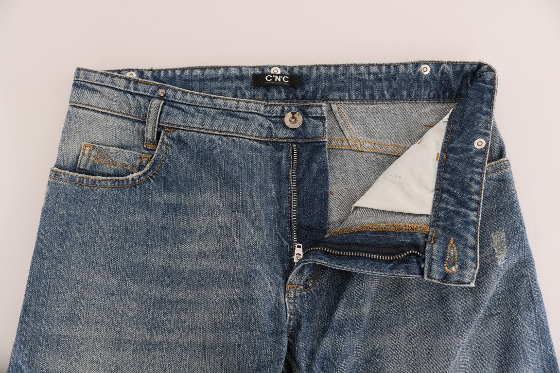 Costume National Blue Cotton Stretch Denim Jeans Costume National