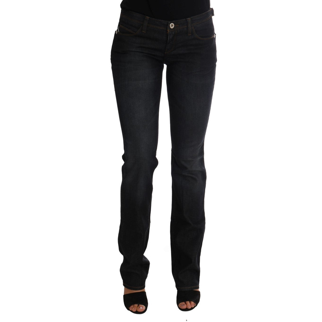Costume National Dark Blue Cotton Slim Fit Jeans Costume National