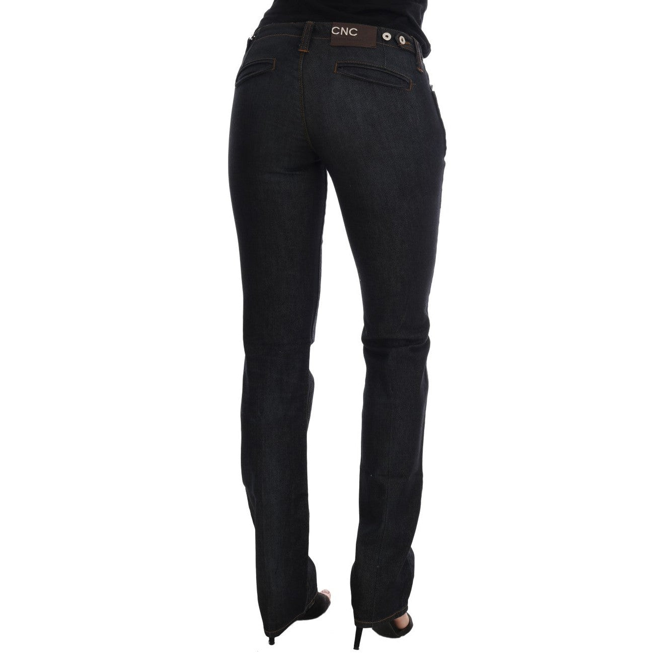 Costume National Dark Blue Cotton Slim Fit Jeans Costume National