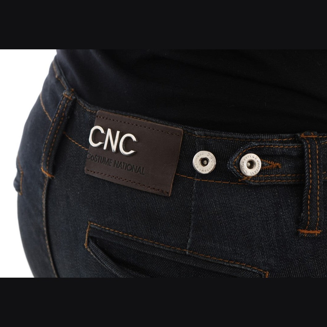 Costume National Dark Blue Cotton Slim Fit Jeans Costume National