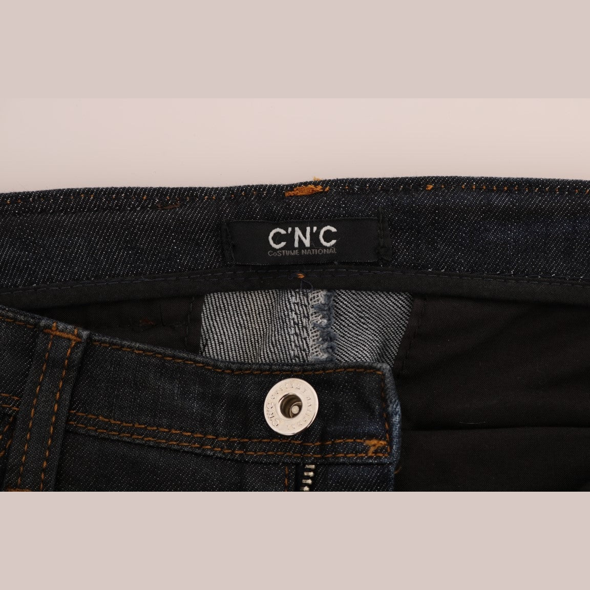 Costume National Dark Blue Cotton Slim Fit Jeans Costume National
