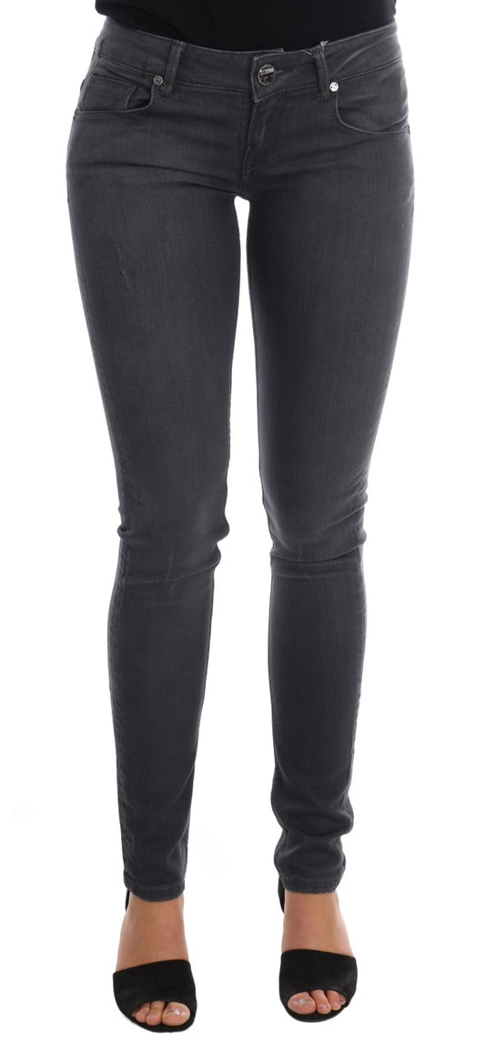 Acht Gray Cotton Slim Fit Denim Jeans Acht