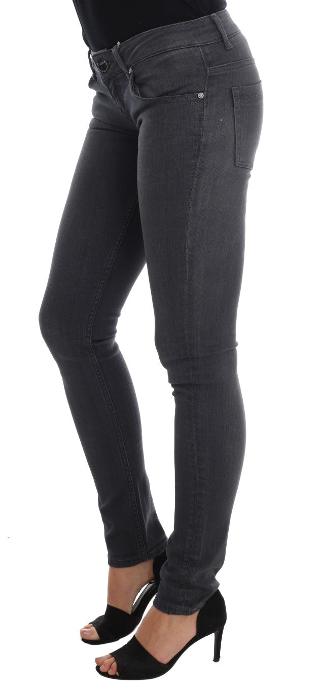 Acht Gray Cotton Slim Fit Denim Jeans Acht