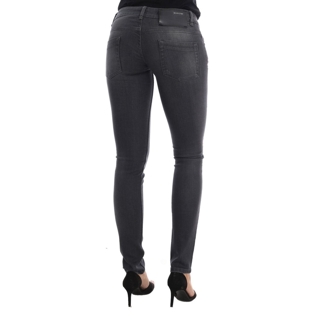 Acht Gray Cotton Slim Fit Denim Jeans