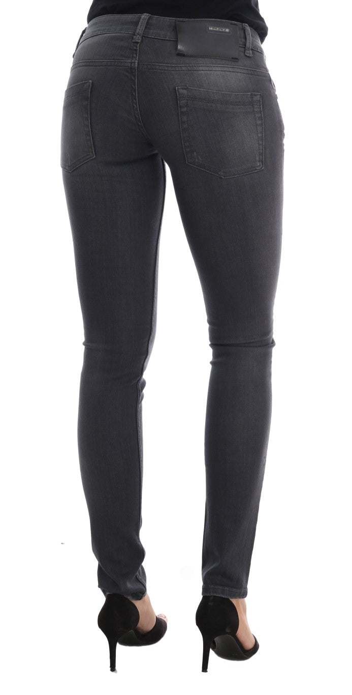 Acht Gray Cotton Slim Fit Denim Jeans Acht
