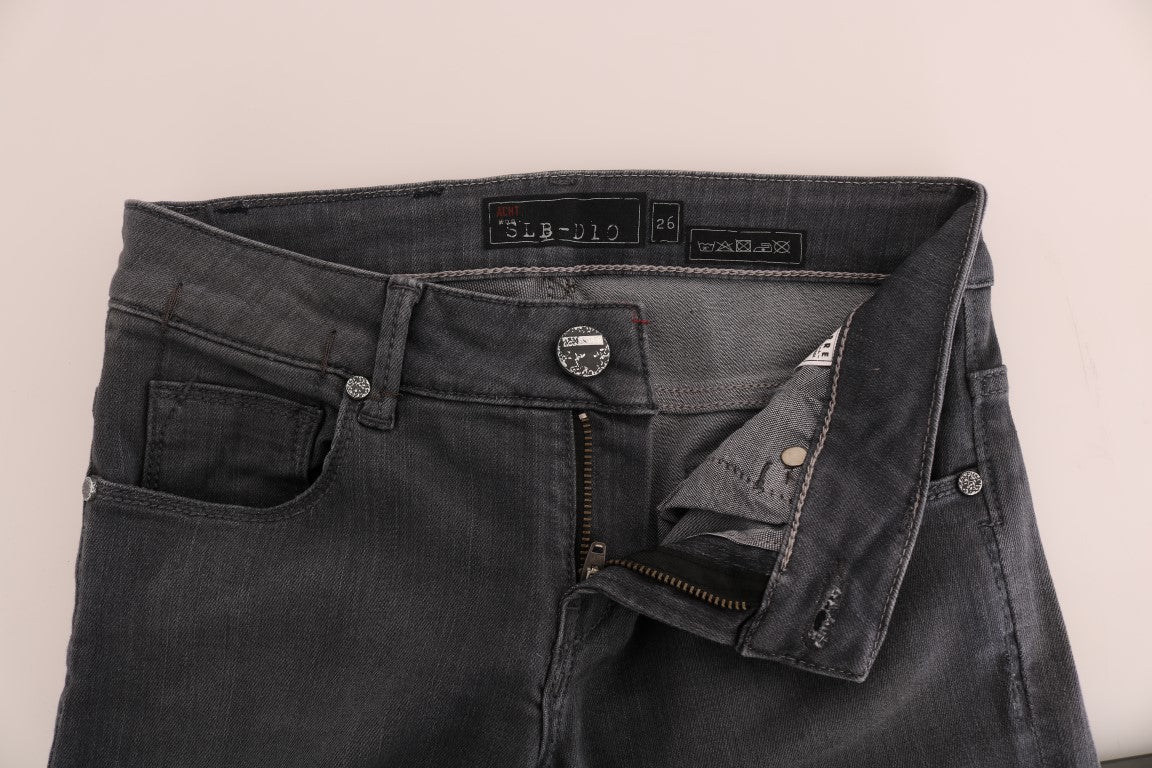 Acht Gray Cotton Slim Fit Denim Jeans Acht