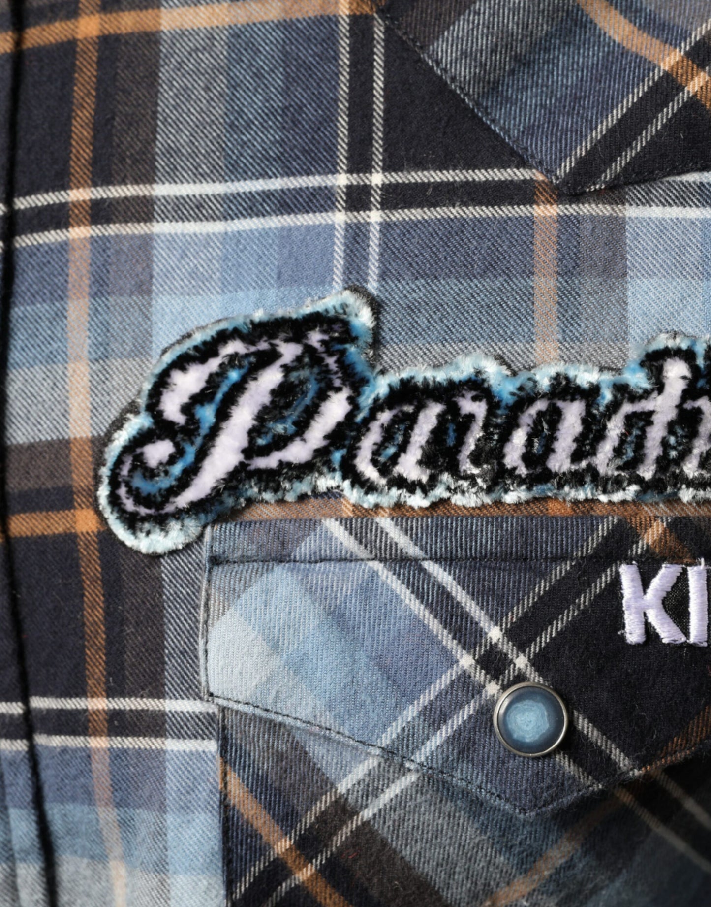 Dolce & Gabbana Multicolor Checkered Paradiso Patch Slim Fit Shirt Dolce & Gabbana
