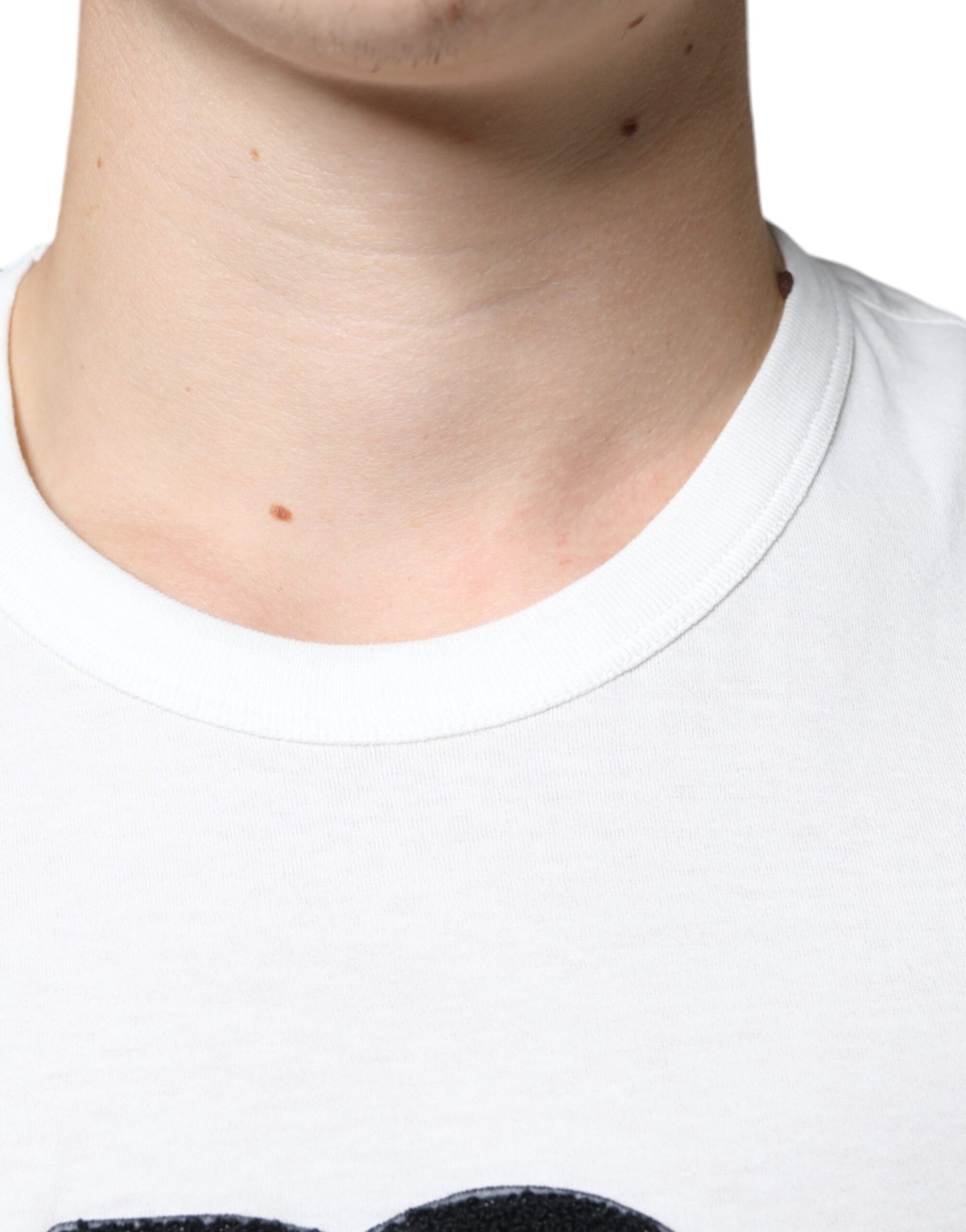 Dolce & Gabbana White Cotton DG Logo Print T-shirt Dolce & Gabbana