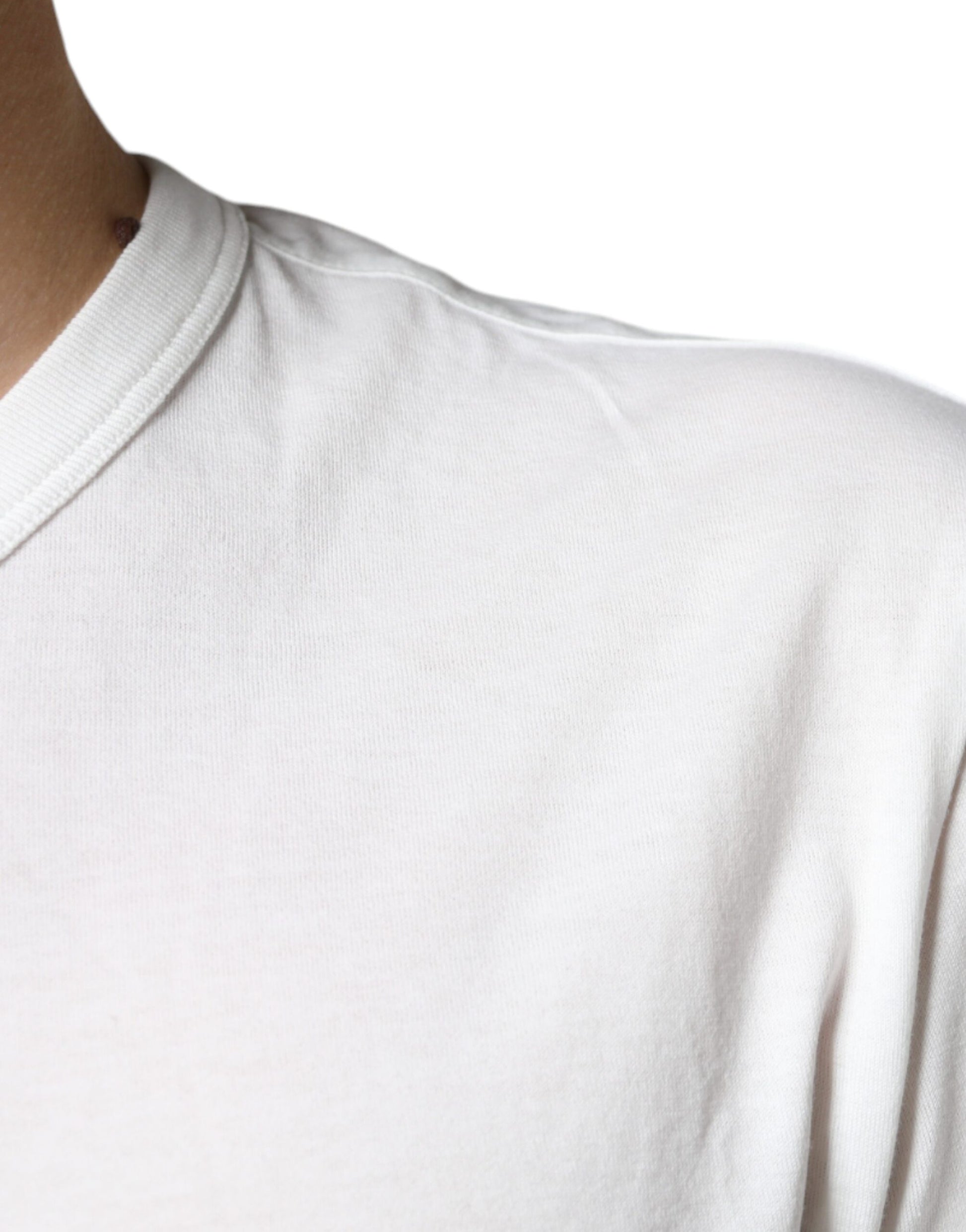 Dolce & Gabbana White Cotton DG Logo Print T-shirt Dolce & Gabbana