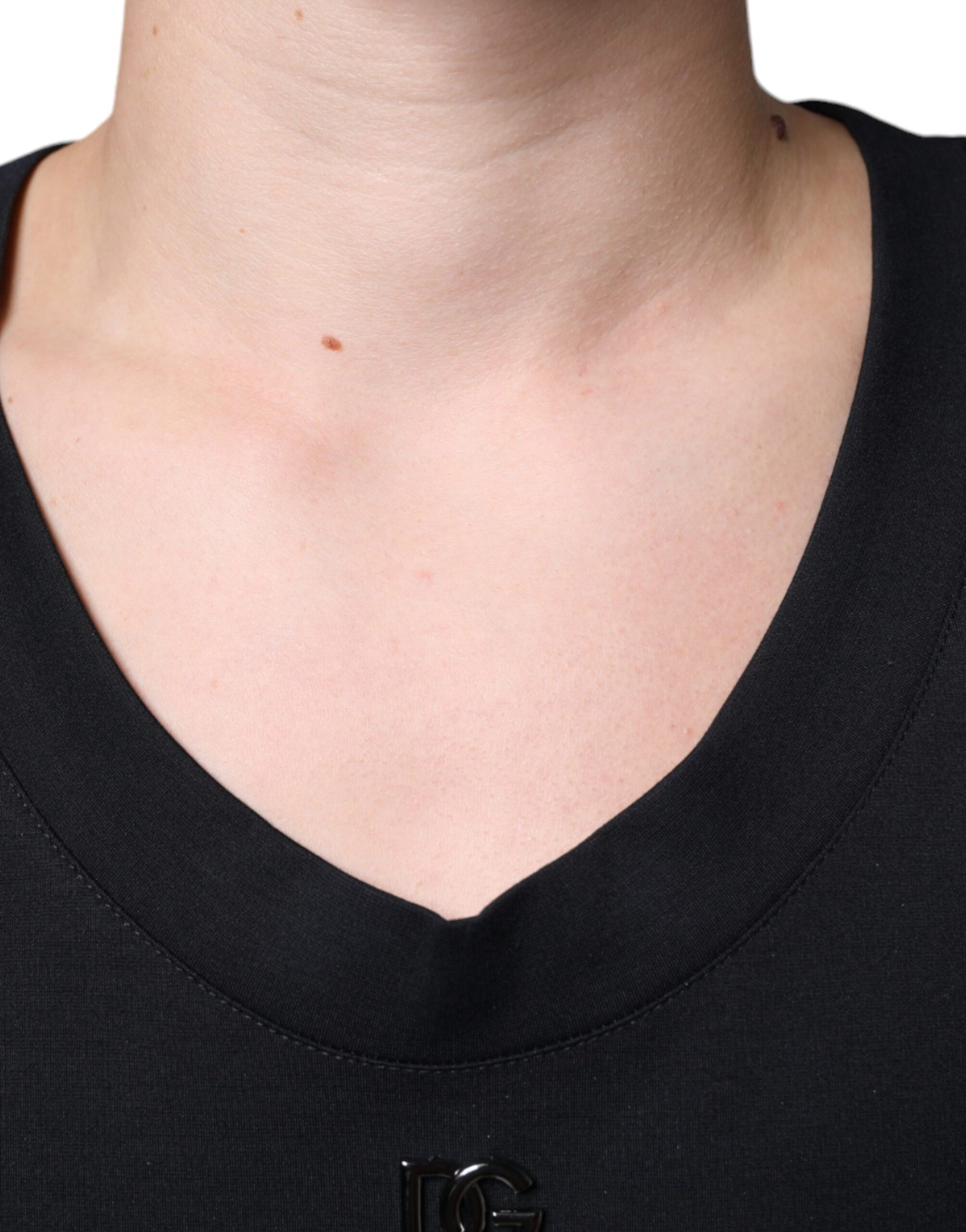 Dolce & Gabbana Black Cotton Born To Be Free Sleeveless T-shirt Dolce & Gabbana