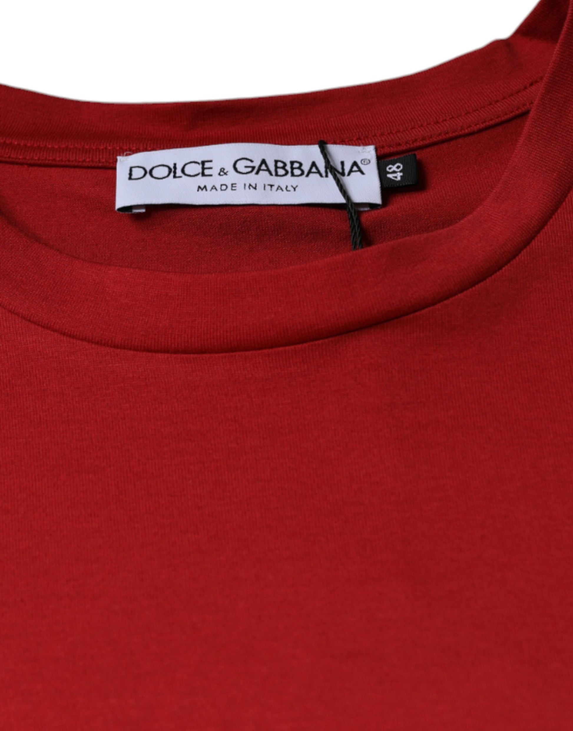 Dolce & Gabbana Red Cotton DG Logo Print Crew Neck T-shirt Dolce & Gabbana