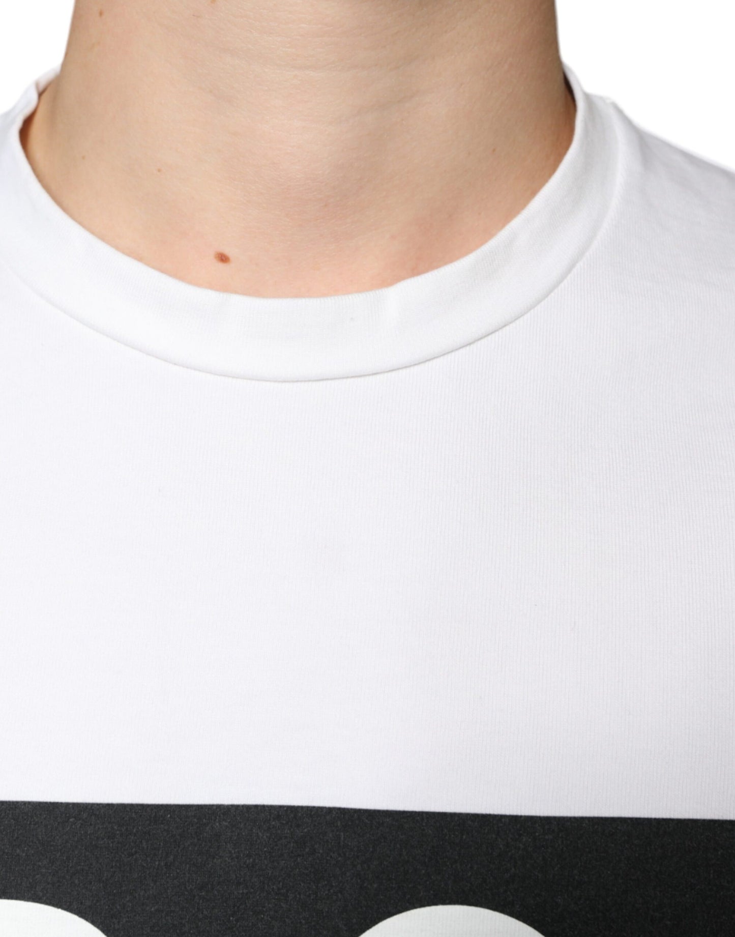 Dolce & Gabbana White Cotton DG Logo Print Casual T-shirt Dolce & Gabbana