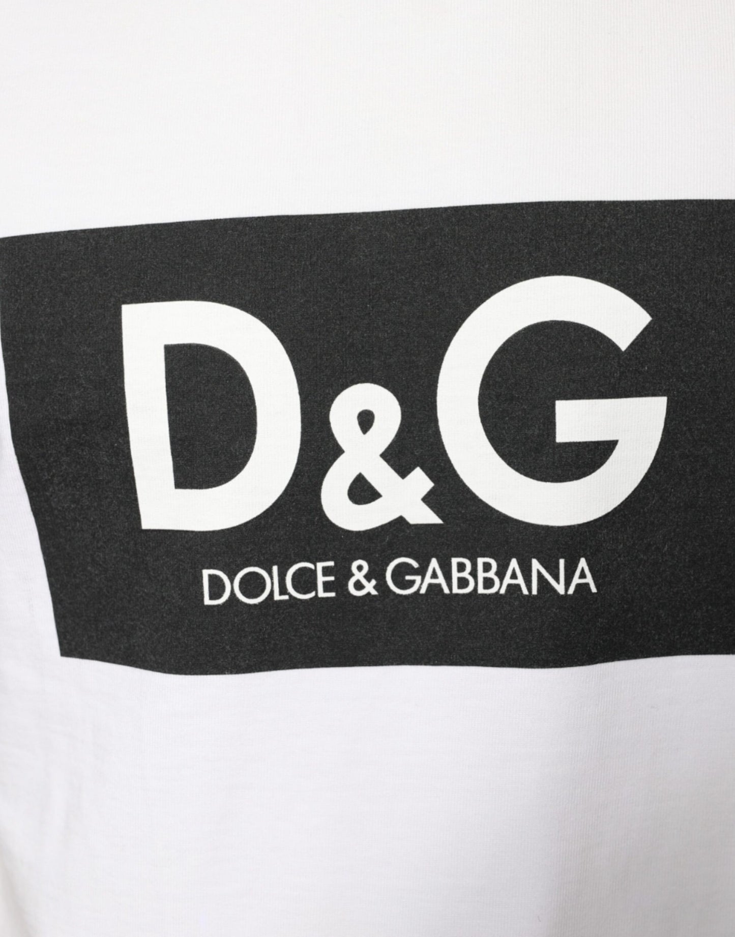 Dolce & Gabbana White Cotton DG Logo Print Casual T-shirt Dolce & Gabbana