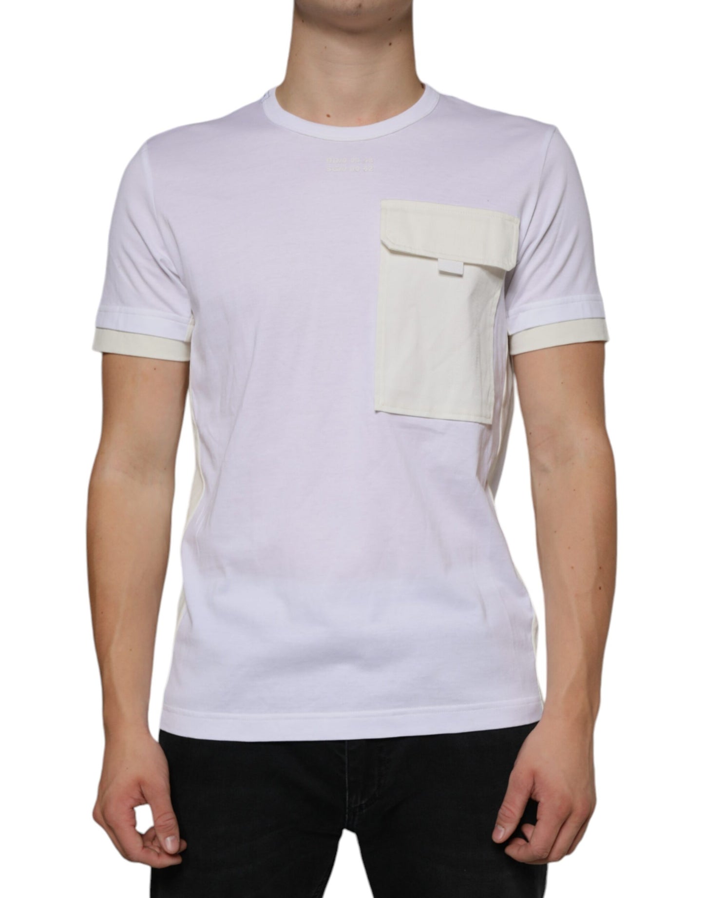 Dolce & Gabbana White Cotton Pocket Short Sleeves T-shirt Dolce & Gabbana