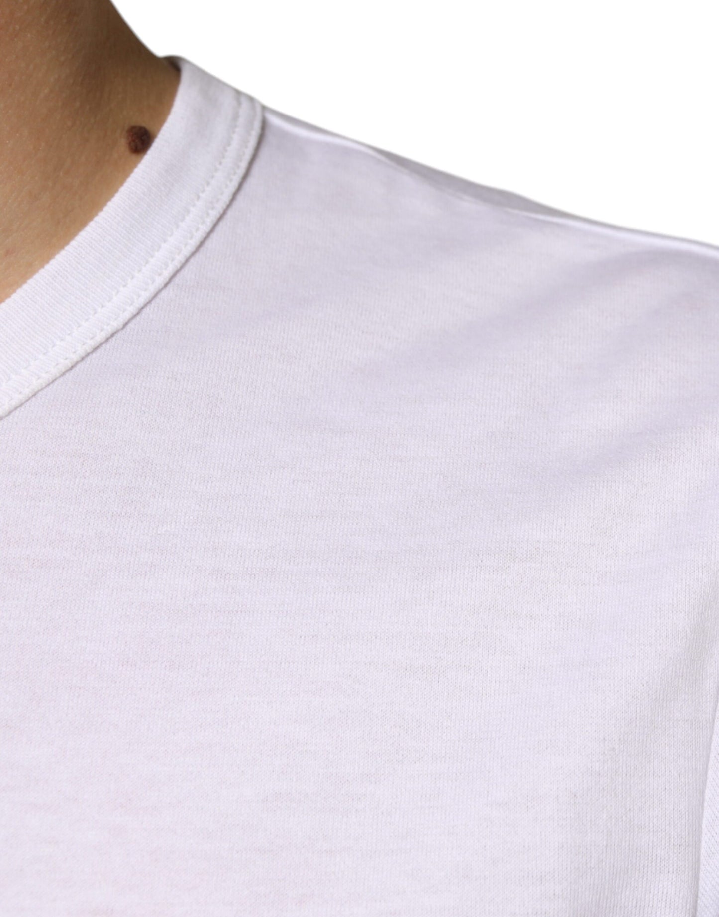 Dolce & Gabbana White Cotton Pocket Short Sleeves T-shirt Dolce & Gabbana