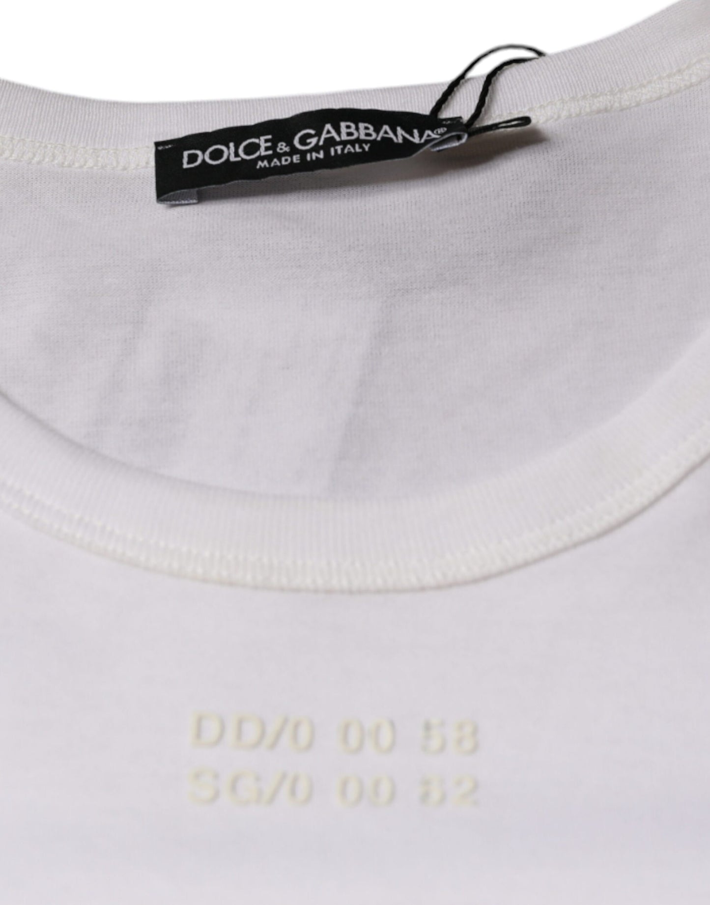 Dolce & Gabbana White Cotton Pocket Short Sleeves T-shirt Dolce & Gabbana