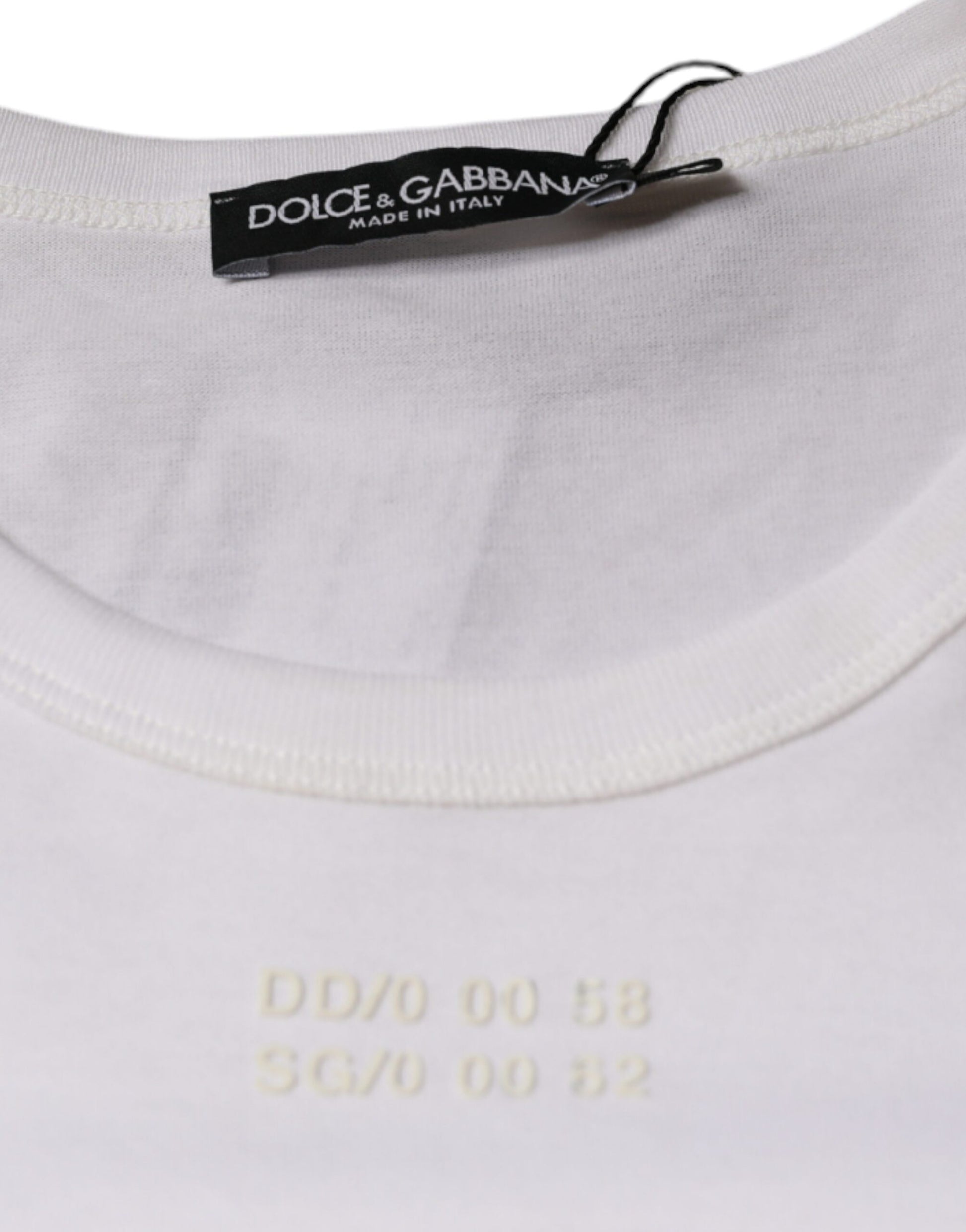 Dolce & Gabbana White Cotton Pocket Short Sleeves T-shirt Dolce & Gabbana