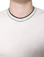 Dolce & Gabbana Off White Cashmere Short Sleeves T-shirt