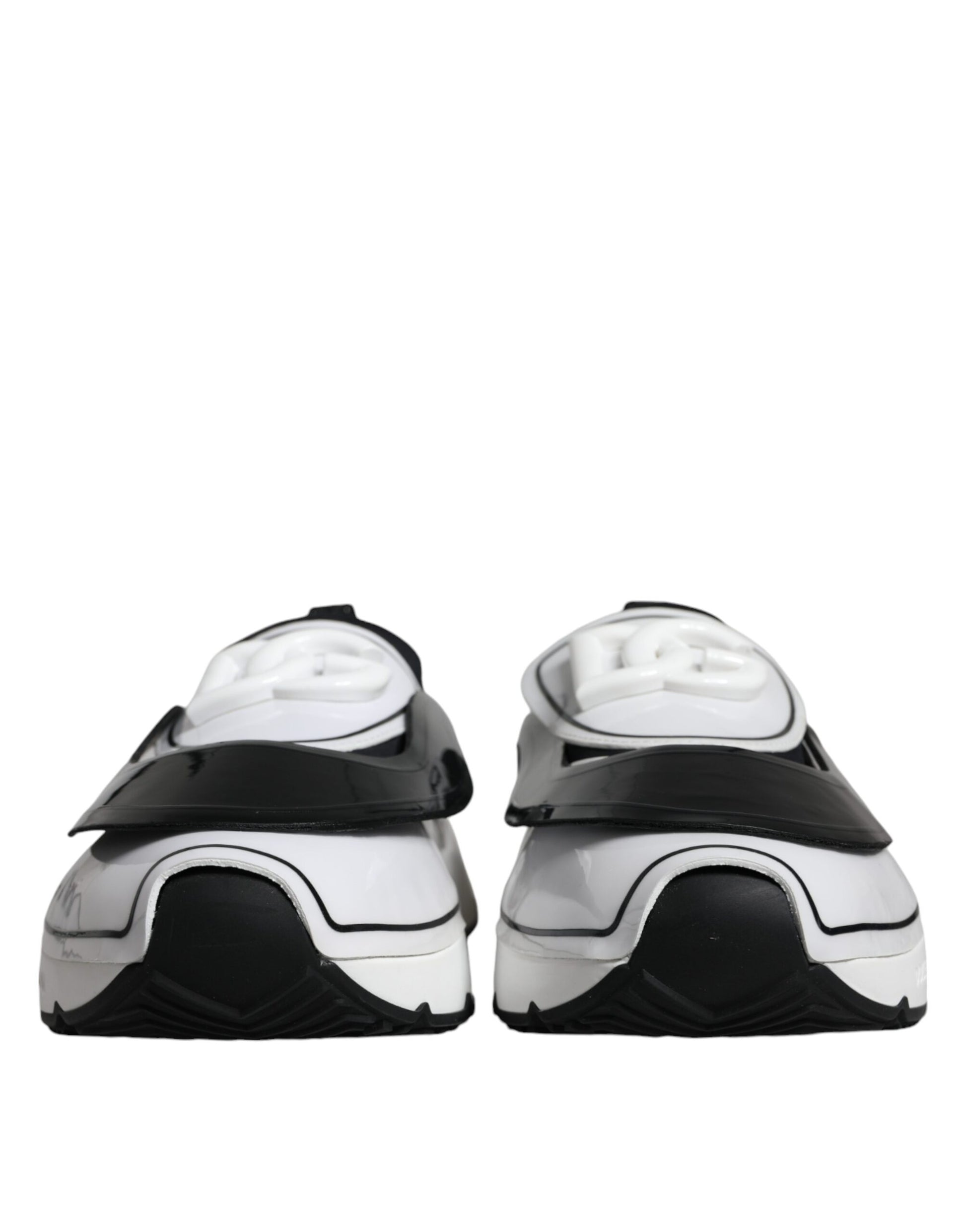 Dolce & Gabbana White Black Logo Plaque Daymaster Sneakers Shoes Dolce & Gabbana